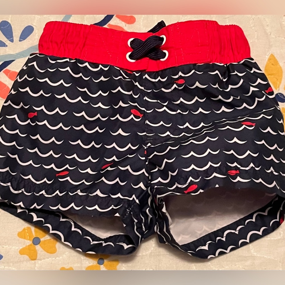 Adorable Cat & Jack Swim trucks bottoms infant Boys baby Sz 9m